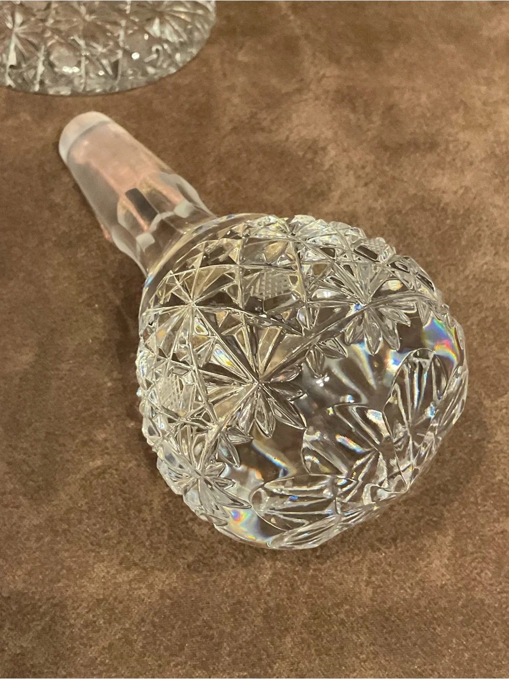 Vintage Intricate Cut Decanter With Stopper
